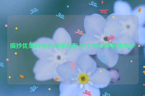 摘抄优美的句子100字左右 六十句100字优美句子
