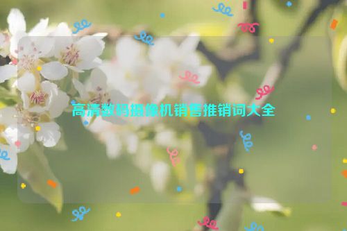 高清数码摄像机销售推销词大全