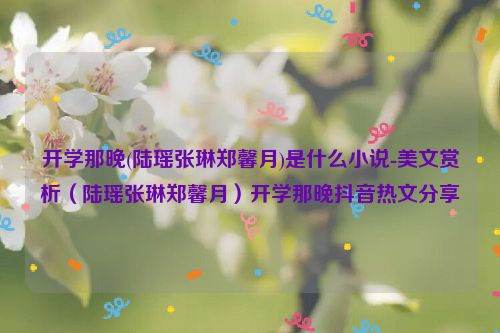 开学那晚(陆瑶张琳郑馨月)是什么小说-美文赏析（陆瑶张琳郑馨月）开学那晚抖音热文分享