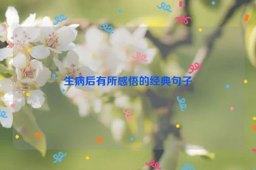 生病后有所感悟的经典句子