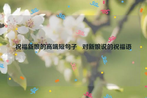祝福新娘的高端短句子   对新娘说的祝福语
