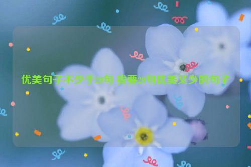 优美句子不少于20句 我要20句优美又少的句子
