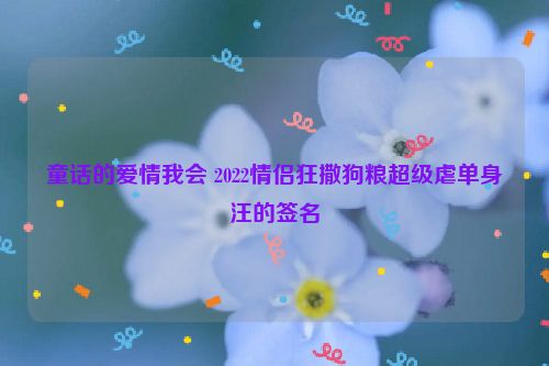 童话的爱情我会 2022情侣狂撒狗粮超级虐单身汪的签名