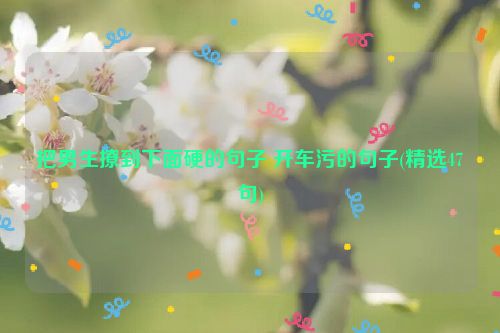 把男生撩到下面硬的句子 开车污的句子(精选47句)
