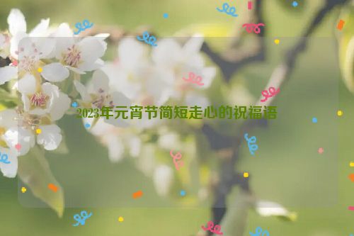 2023年元宵节简短走心的祝福语