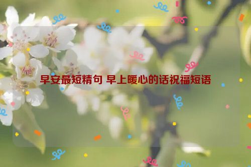 早安最短精句 早上暖心的话祝福短语