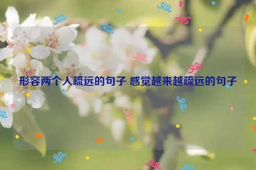 形容两个人疏远的句子 感觉越来越疏远的句子