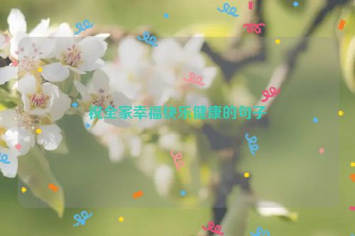 祝全家幸福快乐健康的句子