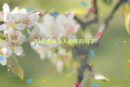 抖音中最令人心碎的句子