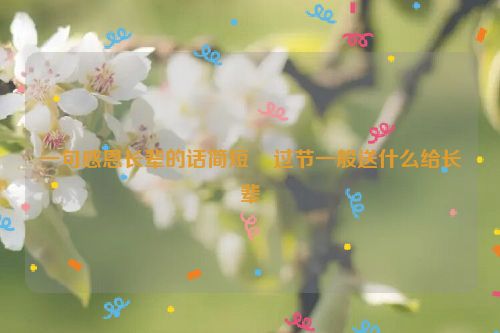 一句感恩长辈的话简短    过节一般送什么给长辈