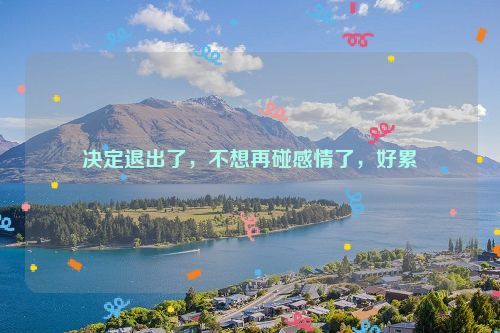 决定退出了，不想再碰感情了，好累