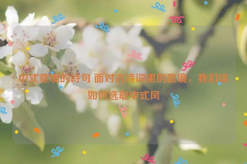 中式意境的诗句 面对古诗词里的意境，我们该如何选取中式风