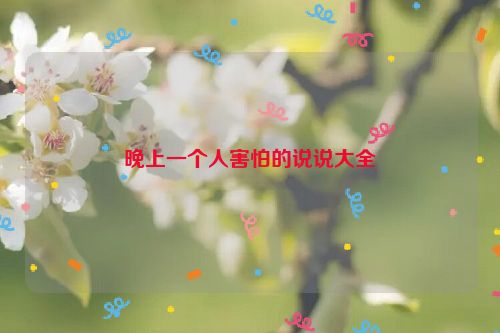 晚上一个人害怕的说说大全