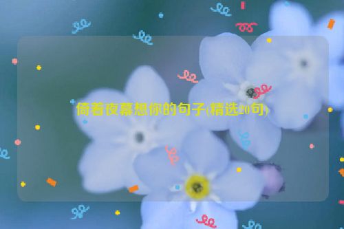 倚着夜幕想你的句子(精选20句)
