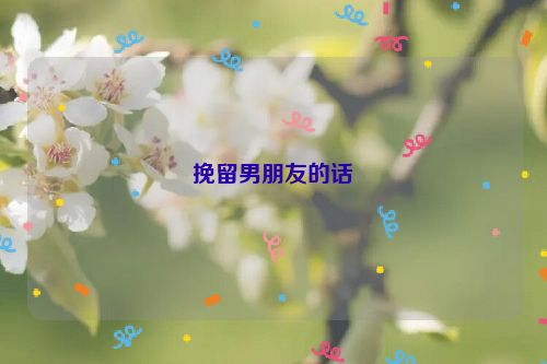挽留男朋友的话