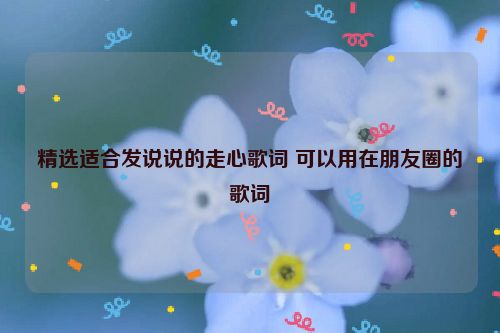 精选适合发说说的走心歌词 可以用在朋友圈的歌词