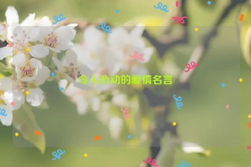 令人心动的爱情名言
