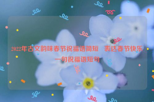 2022年古文韵味春节祝福语简短   表达春节快乐一句祝福语短句