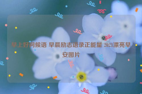 早上好问候语 早晨励志语录正能量 2021漂亮早安图片